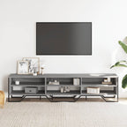 Mobile Porta TV Grigio Sonoma 180x34x41cm in Legno Multistrato