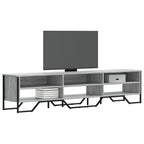 Mobile Porta TV Grigio Sonoma 180x34x41cm in Legno Multistrato