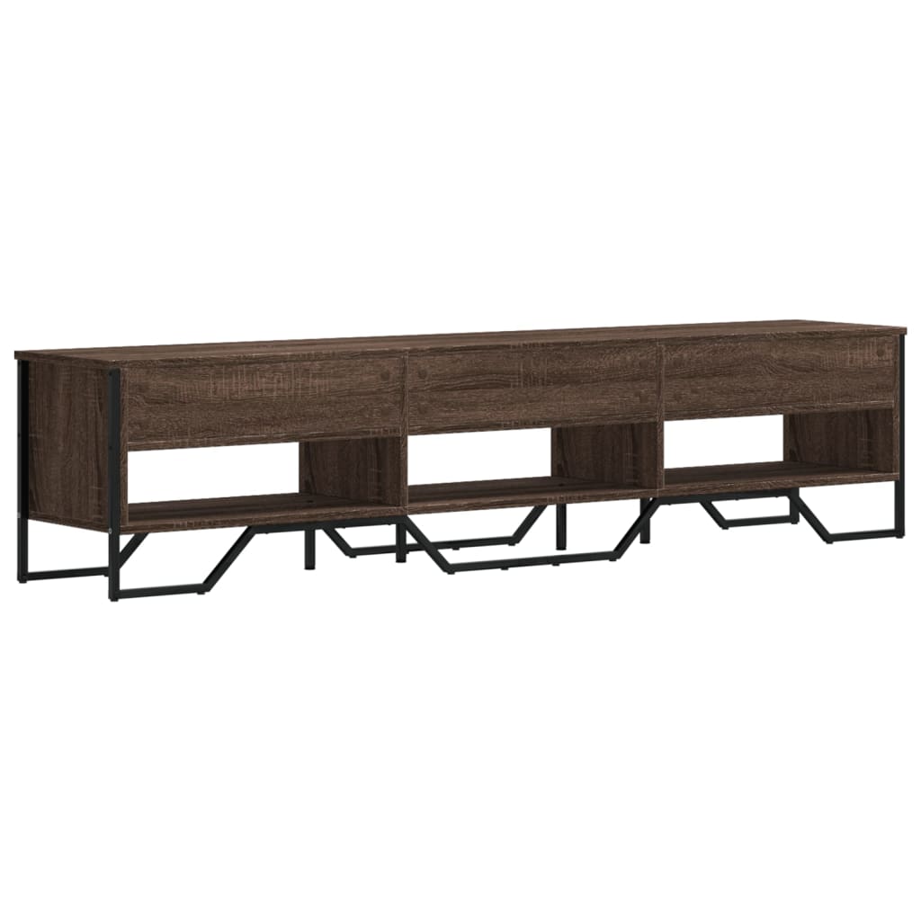 Mobile Porta TV Rovere Marrone 180x34x41cm in Legno Multistrato