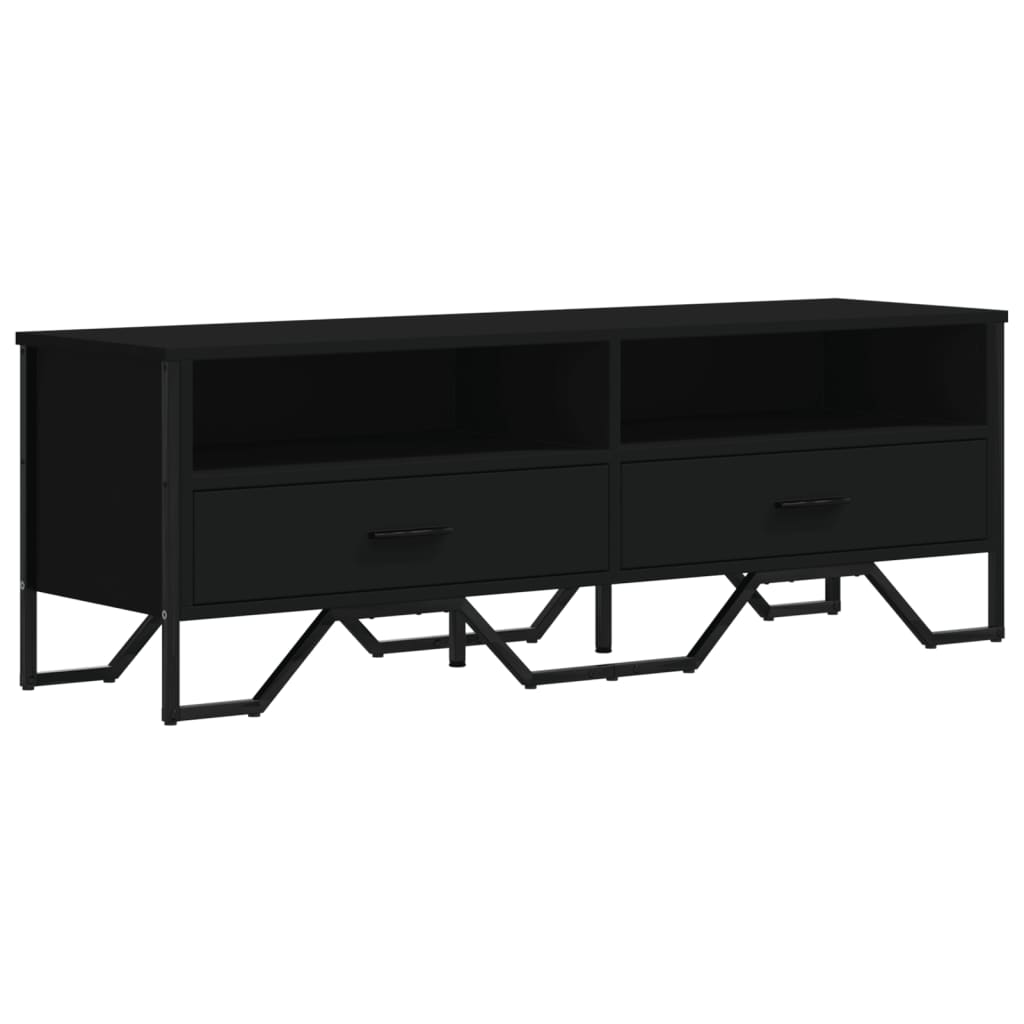 Mobile Porta TV Nero 122x34x41 cm in Legno Multistrato