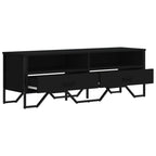 Mobile Porta TV Nero 122x34x41 cm in Legno Multistrato