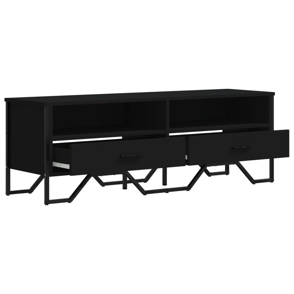 Mobile Porta TV Nero 122x34x41 cm in Legno Multistrato
