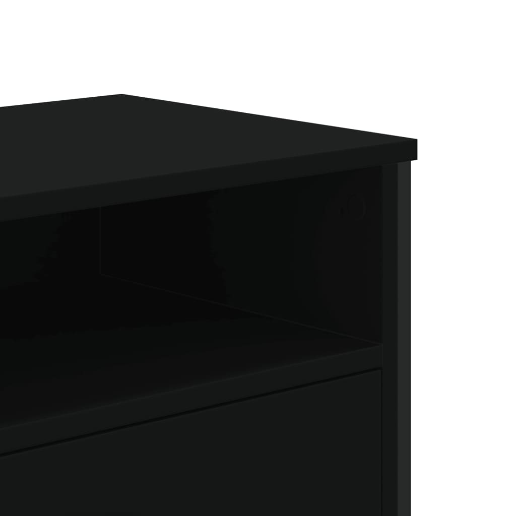 Mobile Porta TV Nero 122x34x41 cm in Legno Multistrato