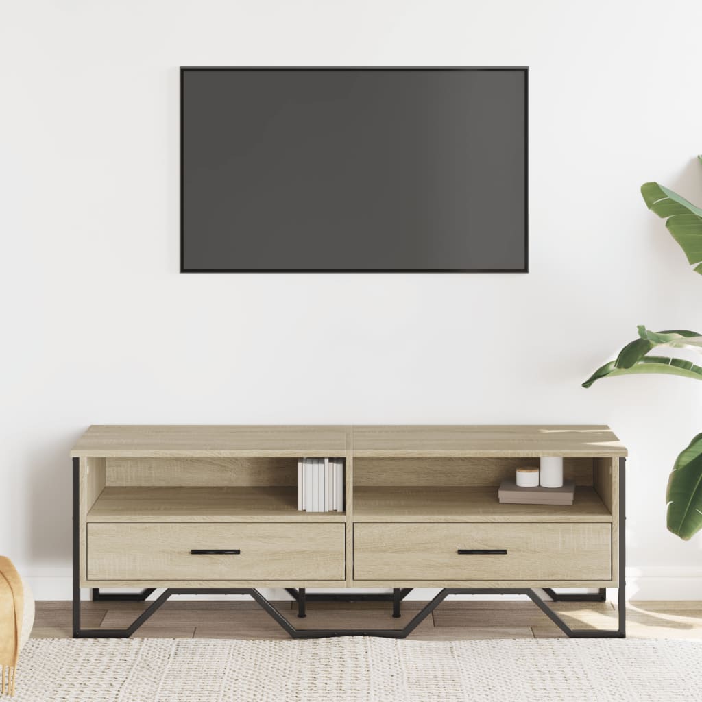 Mobile TV Rovere Sonoma 122x34x41 cm in Legno Multistrato