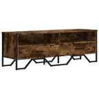 Mobile Porta TV Rovere Fumo 122x34x41 cm in Legno Multistrato