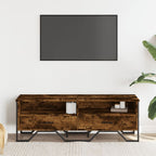 Mobile Porta TV Rovere Fumo 122x34x41 cm in Legno Multistrato