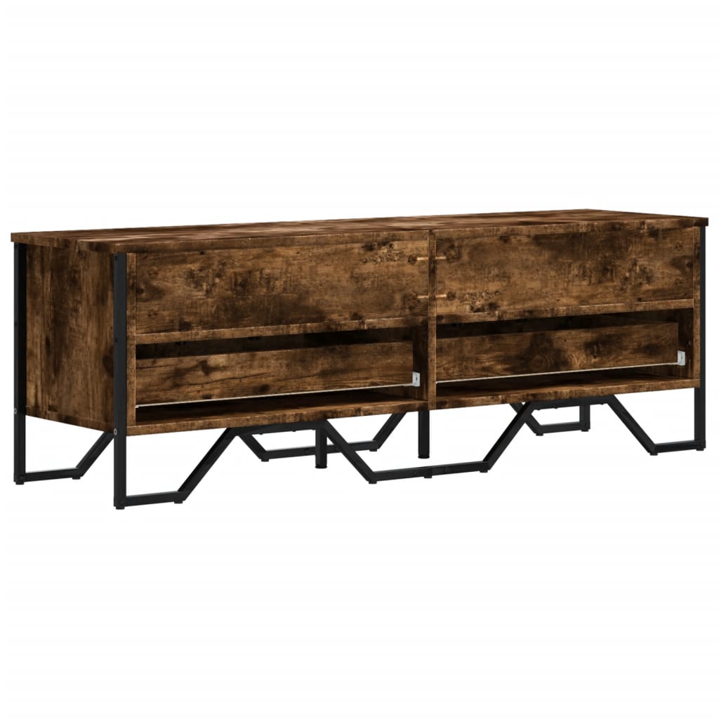 Mobile Porta TV Rovere Fumo 122x34x41 cm in Legno Multistrato