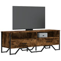 Mobile Porta TV Rovere Fumo 122x34x41 cm in Legno Multistrato