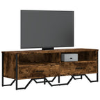 Mobile Porta TV Rovere Fumo 122x34x41 cm in Legno Multistrato