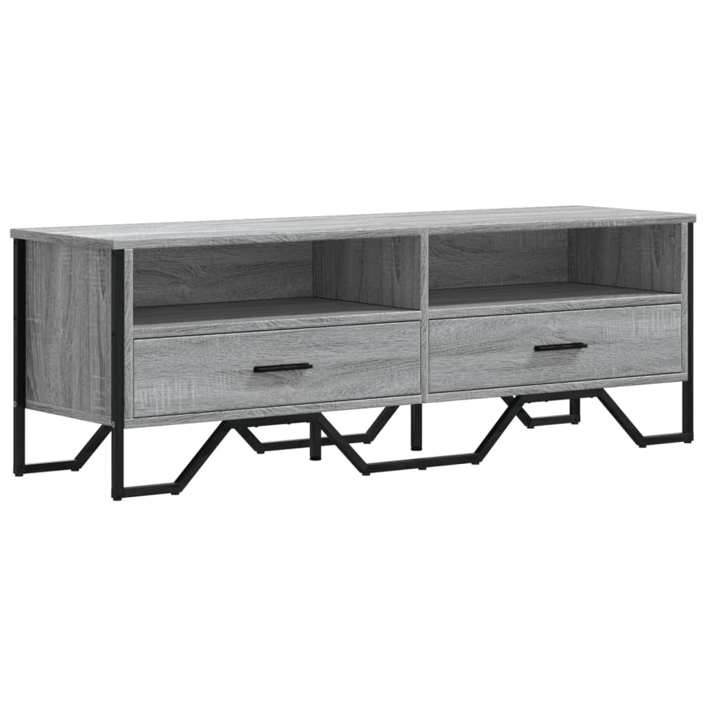 Mobile Porta TV Grigio Sonoma 122x34x41cm in Legno Multistrato