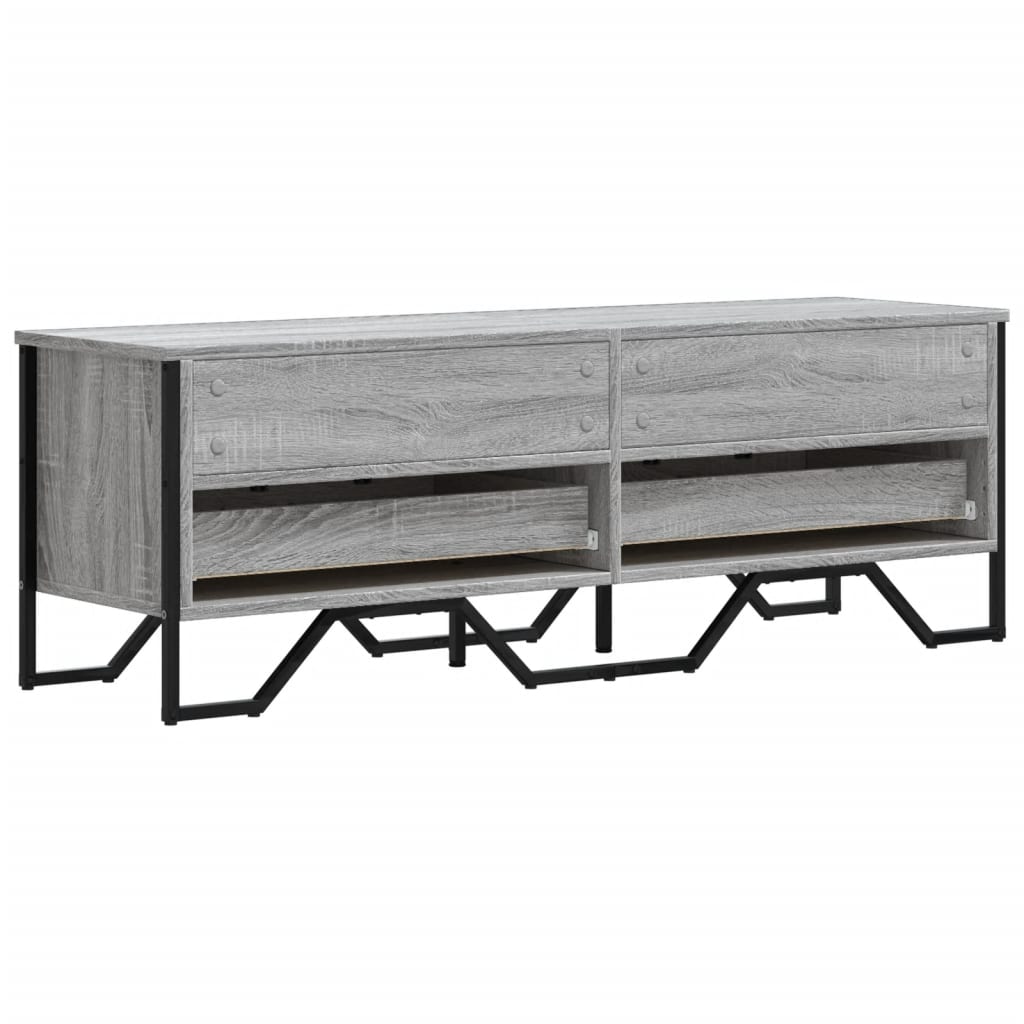 Mobile Porta TV Grigio Sonoma 122x34x41cm in Legno Multistrato