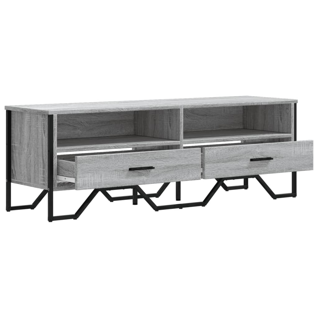 Mobile Porta TV Grigio Sonoma 122x34x41cm in Legno Multistrato