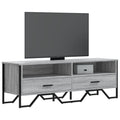Mobile Porta TV Grigio Sonoma 122x34x41cm in Legno Multistrato