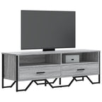 Mobile Porta TV Grigio Sonoma 122x34x41cm in Legno Multistrato