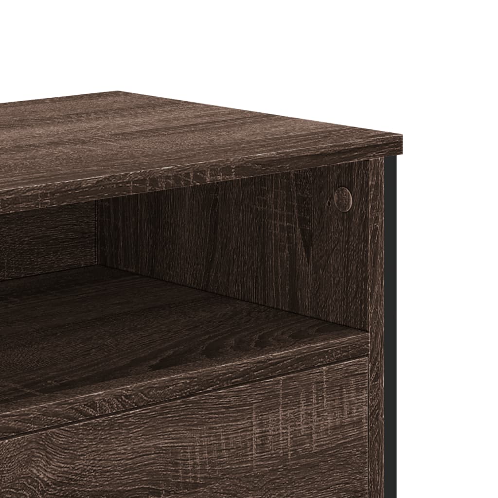 Mobile Porta TV Rovere Marrone 122x34x41cm in Legno Multistrato