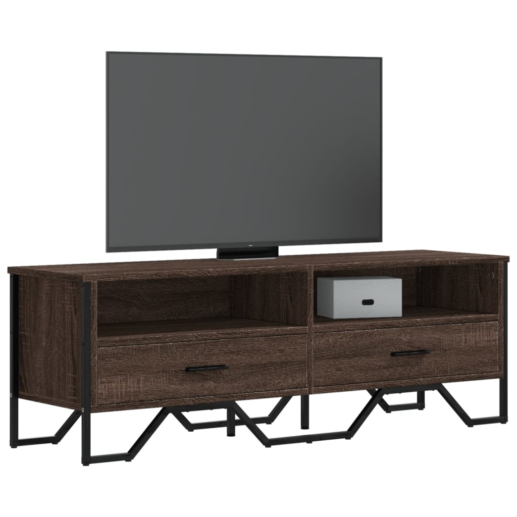 Mobile Porta TV Rovere Marrone 122x34x41cm in Legno Multistrato