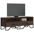 Mobile Porta TV Rovere Marrone 122x34x41cm in Legno Multistrato