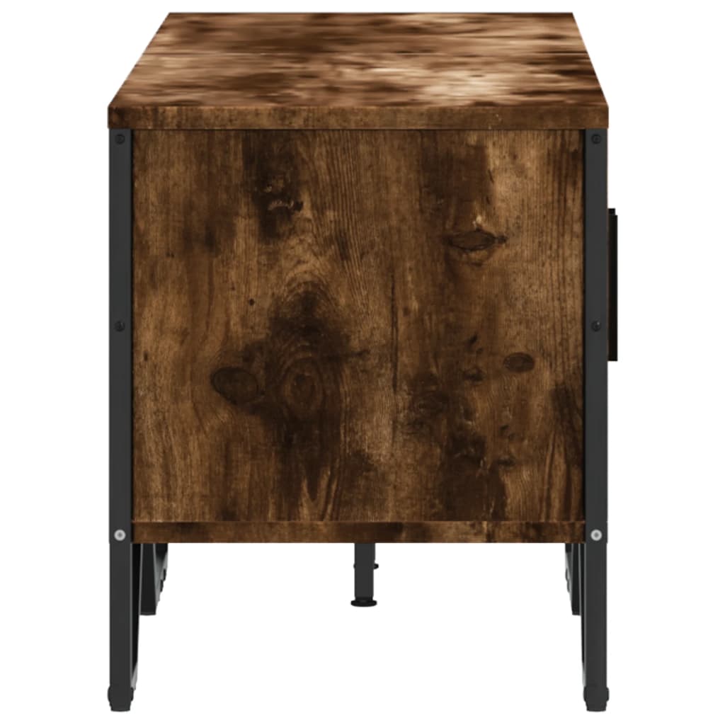 Mobile Porta TV Rovere Fumo 122x34x41 cm in Legno Multistrato