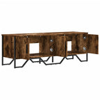 Mobile Porta TV Rovere Fumo 122x34x41 cm in Legno Multistrato