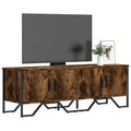 Mobile Porta TV Rovere Fumo 122x34x41 cm in Legno Multistrato