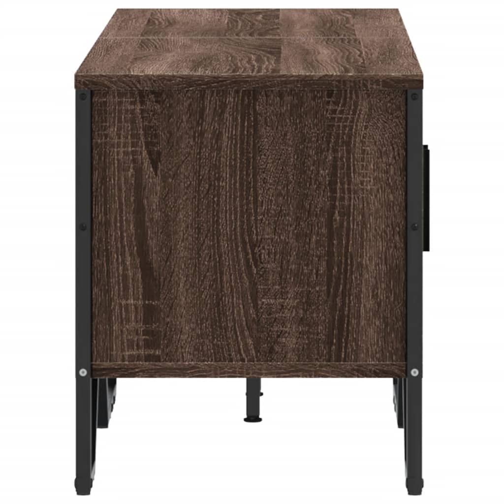 Mobile Porta TV Rovere Marrone 122x34x41cm in Legno Multistrato