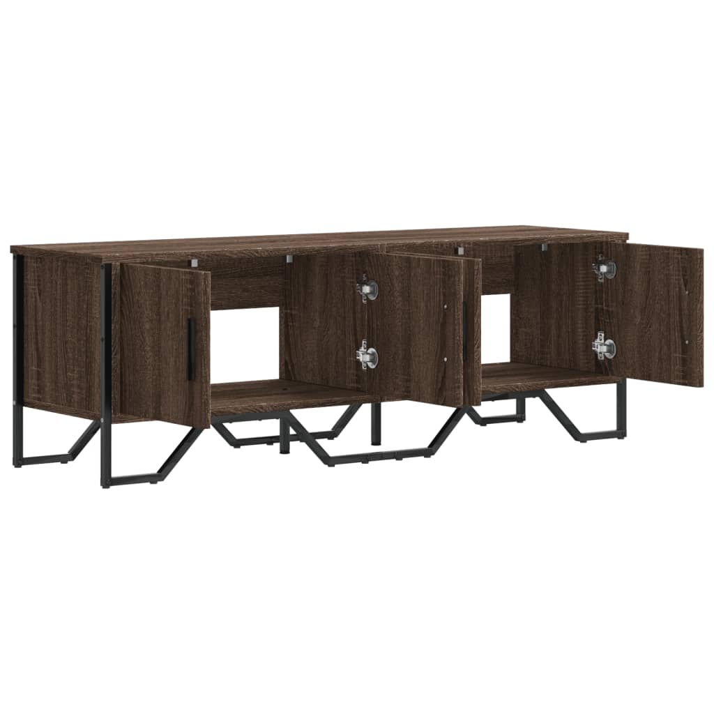 Mobile Porta TV Rovere Marrone 122x34x41cm in Legno Multistrato