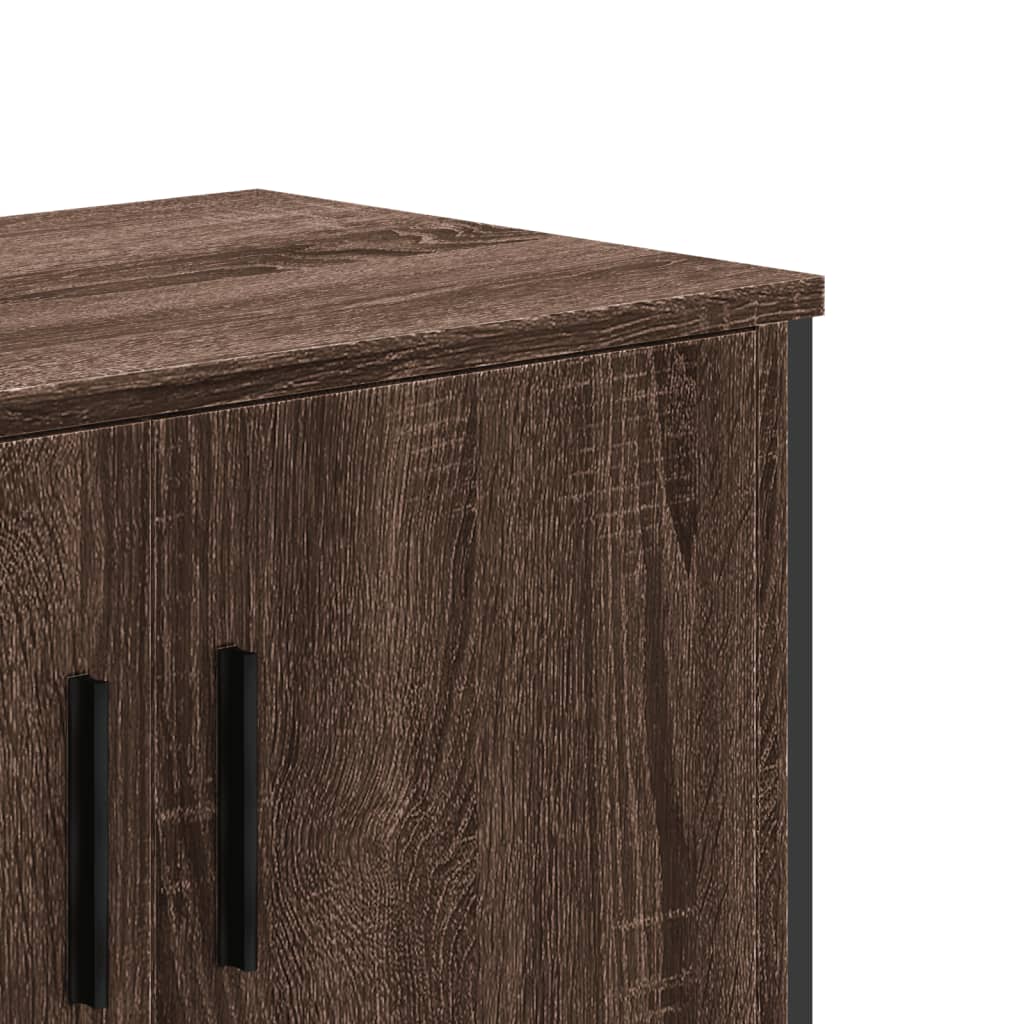 Mobile Porta TV Rovere Marrone 122x34x41cm in Legno Multistrato