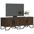 Mobile Porta TV Rovere Marrone 122x34x41cm in Legno Multistrato