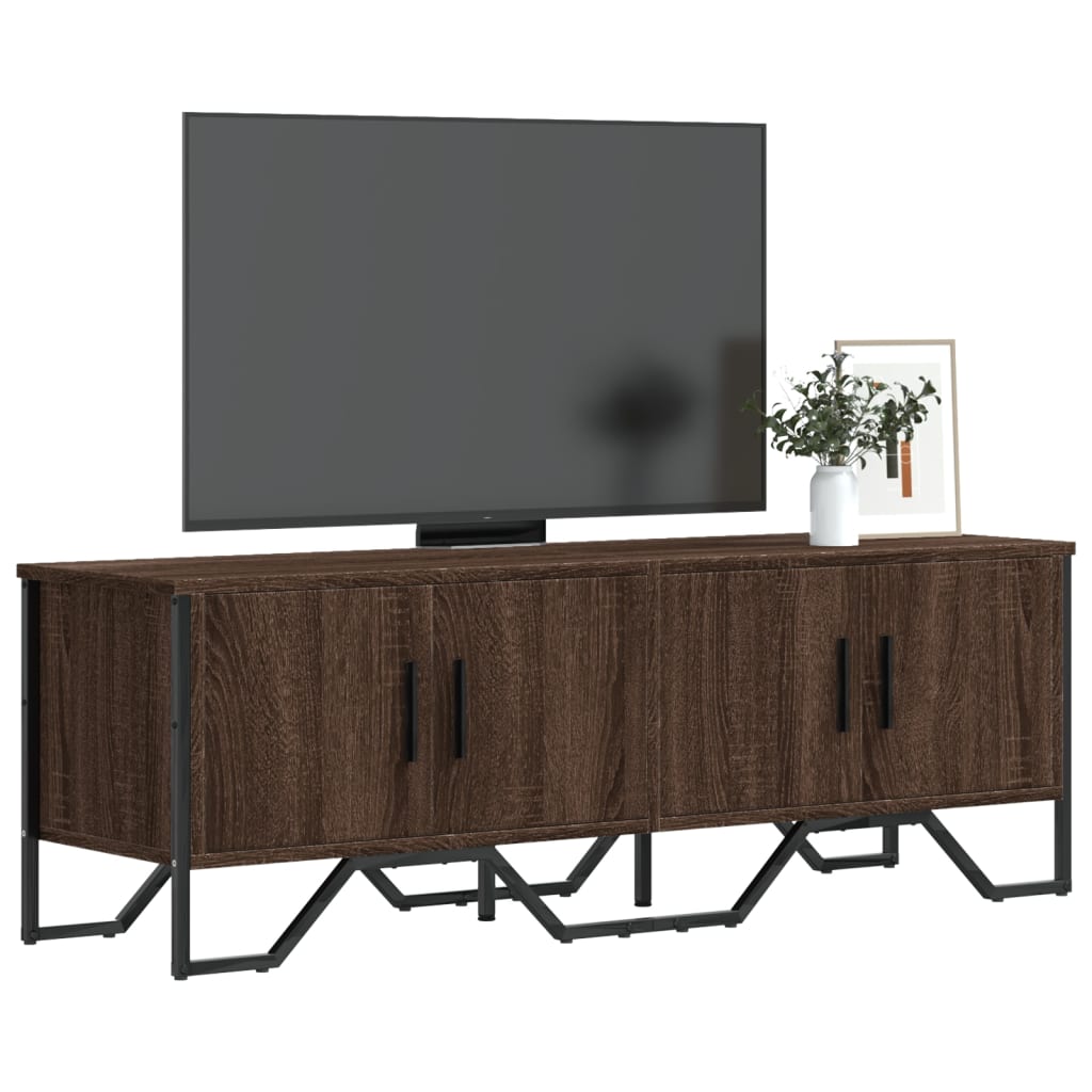 Mobile Porta TV Rovere Marrone 122x34x41cm in Legno Multistrato