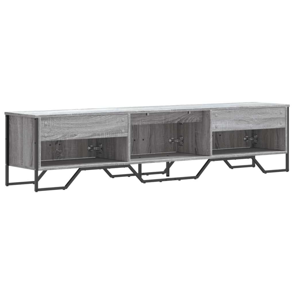 Mobile Porta TV Grigio Sonoma 180x34x41cm in Legno Multistrato