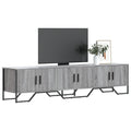 Mobile Porta TV Grigio Sonoma 180x34x41cm in Legno Multistrato