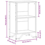 Libreria Rovere Marrone 50x31x74,5 cm in Legno Multistrato