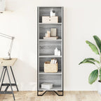 Libreria Grigio Sonoma 50x31x169 cm in Legno Multistrato