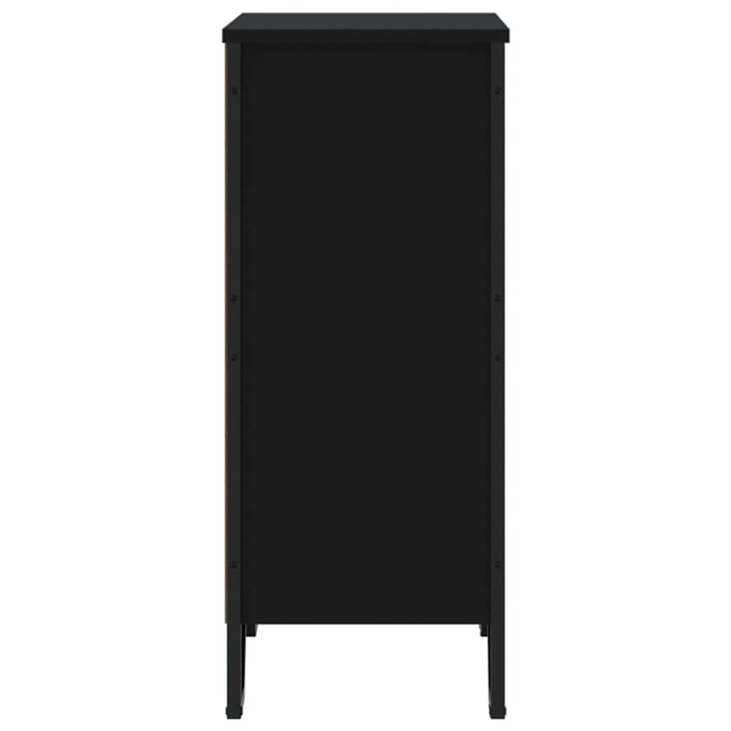 Libreria Nera 80x31x74,5 cm in Legno Multistrato