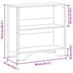 Libreria Rovere Sonoma 80x31x74,5 cm in Legno Multistrato