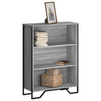 Libreria Grigio Sonoma 80x31x106 cm in Legno Multistrato