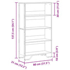 Libreria Rovere Sonoma 80x31x137,5 cm in Legno Multistrato