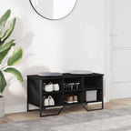 Scarpiera Nera 90x38x45,5 cm in Truciolato