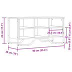 Scarpiera Nera 90x38x45,5 cm in Truciolato