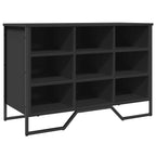 Scarpiera Nera 90x38x61,5 cm in Truciolato