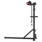 Supporto Riparazione Bici Regolabile 92-152 cm Rosso in Acciaio