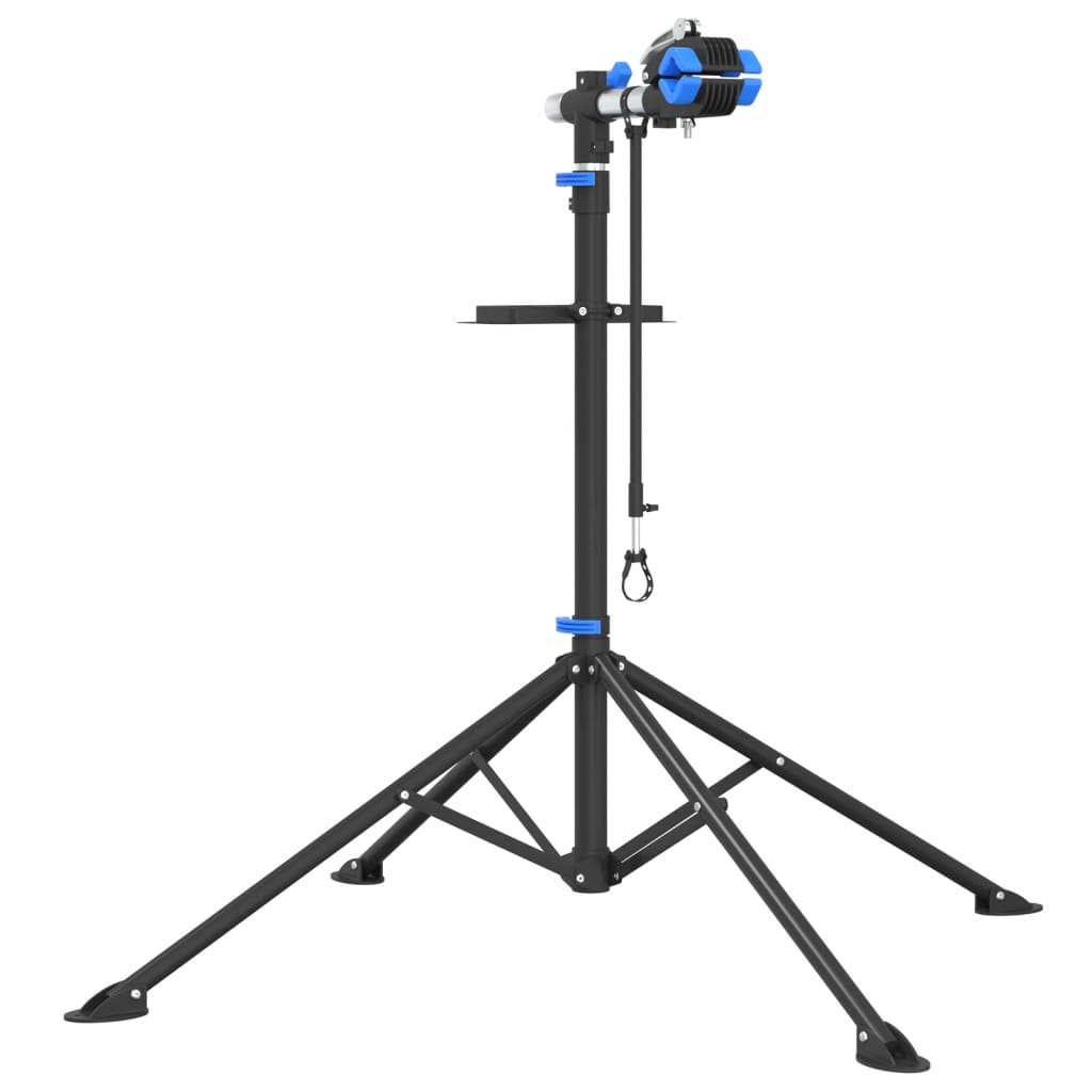 Supporto Riparazione Bici Regolabile 108-188 cm Blu in Acciaio
