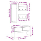 Set Mobili da Ingresso 4 pz Nero in Legno Multistrato