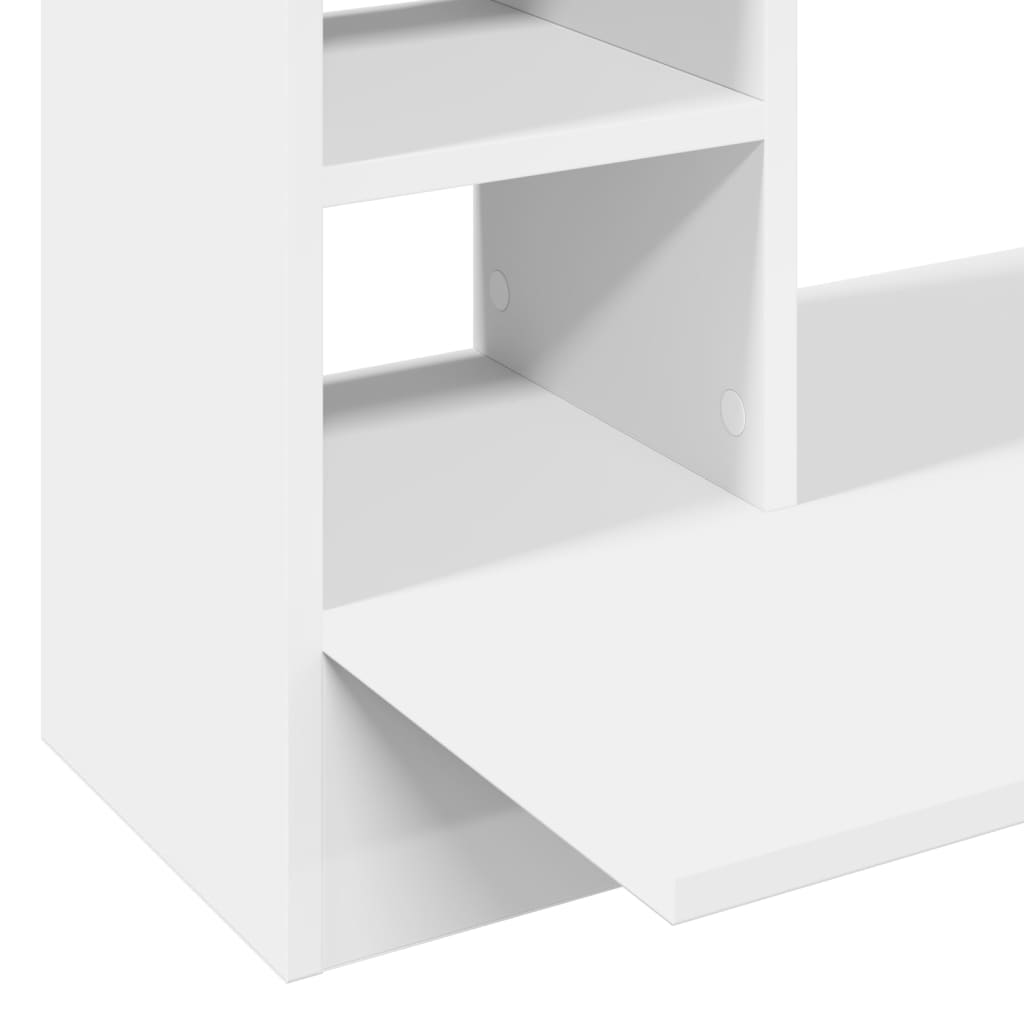 Scrivania a Parete Bianca 105x48x75 cm in Legno Multistrato