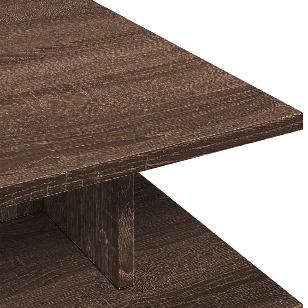 Tavolino Salotto Rovere Marrone 102x55x35 cm Legno Multistrato