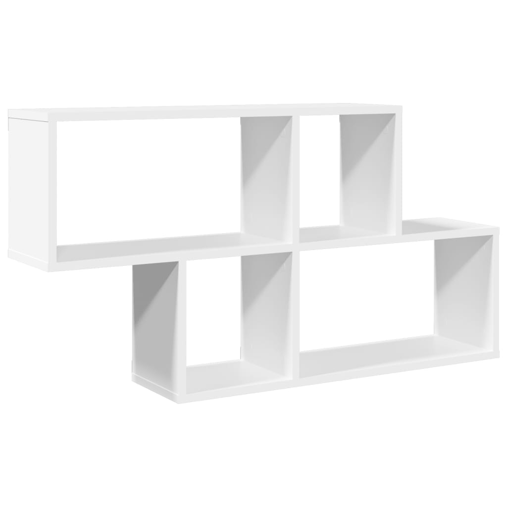 Scaffale a Parete Bianco 100x20x53 cm in Legno Multistrato