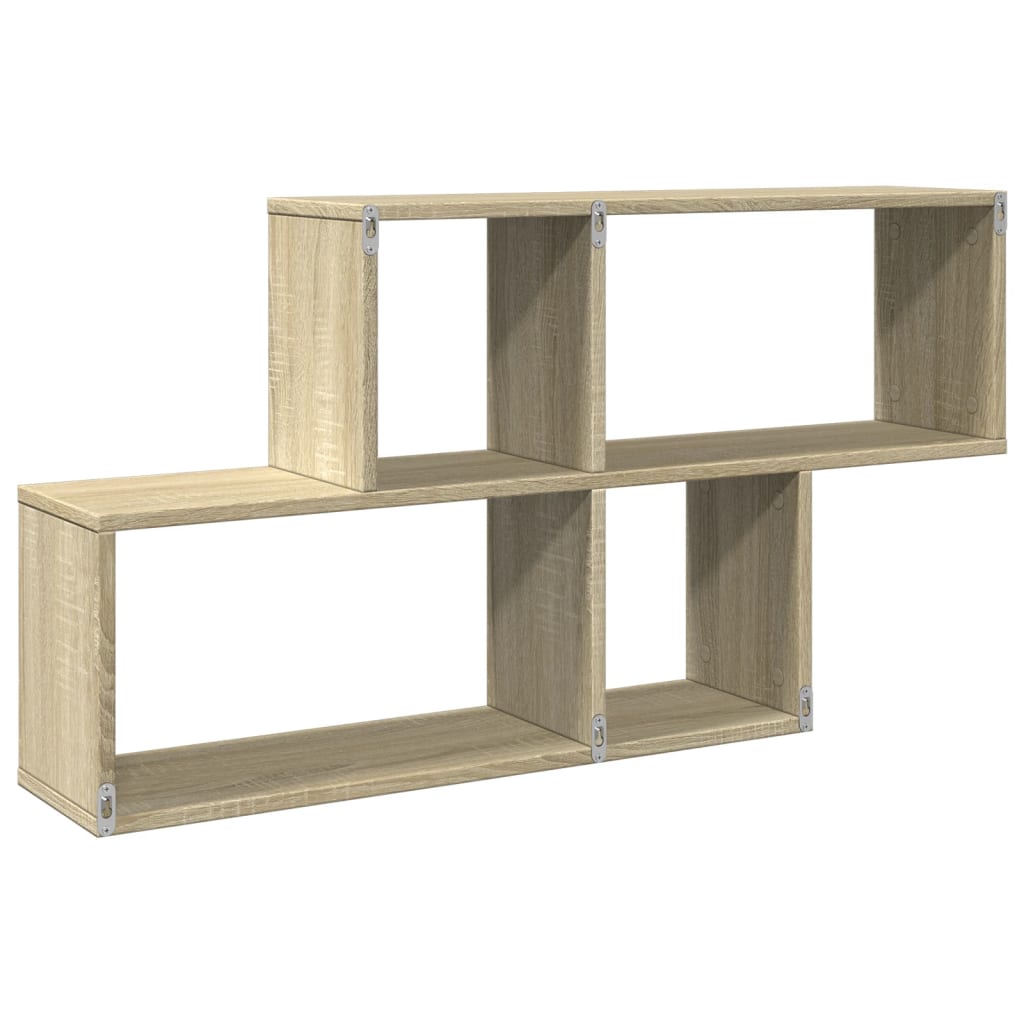 Scaffale a Parete Rovere Sonoma 100x20x53cm Legno Multistrato