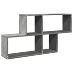 Scaffale a Muro Grigio Cemento 100x20x53 cm Legno Multistrato