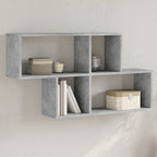 Scaffale a Muro Grigio Cemento 100x20x53 cm Legno Multistrato