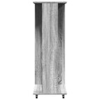 Armadio con Ruote Grigio Sonoma 102x38x110 cm Legno Multistrato